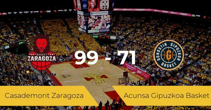 Casademont Zaragoza's victory against Acunsa Gipuzkoa Basket by 99-71 Casademont Zaragoza's victory against Acunsa Gipuzkoa Basket by 99-71